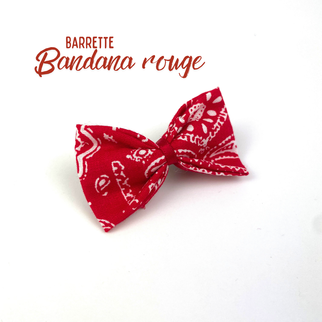 Petite Barrette "Bandana rouge"