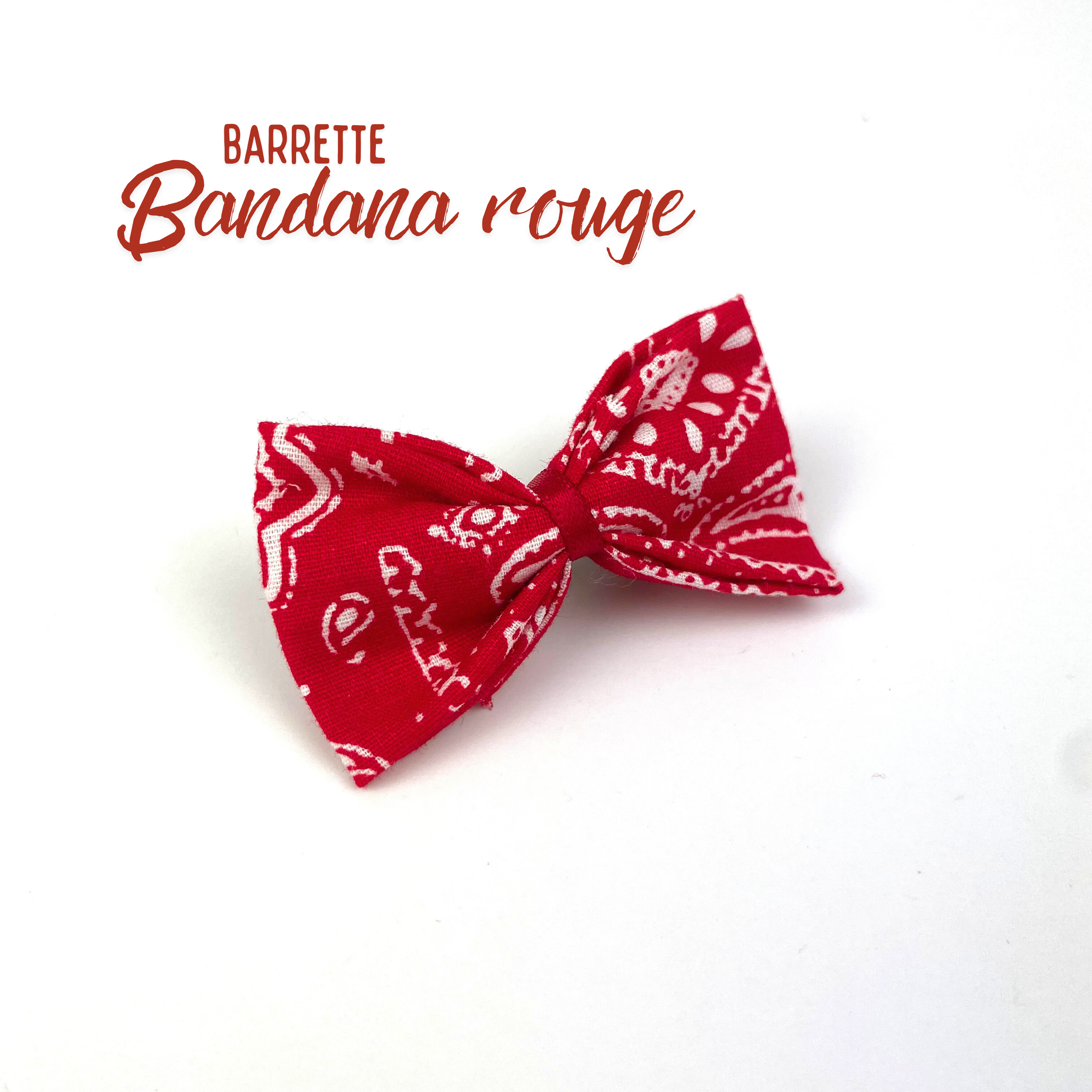 Petite Barrette "Bandana rouge"