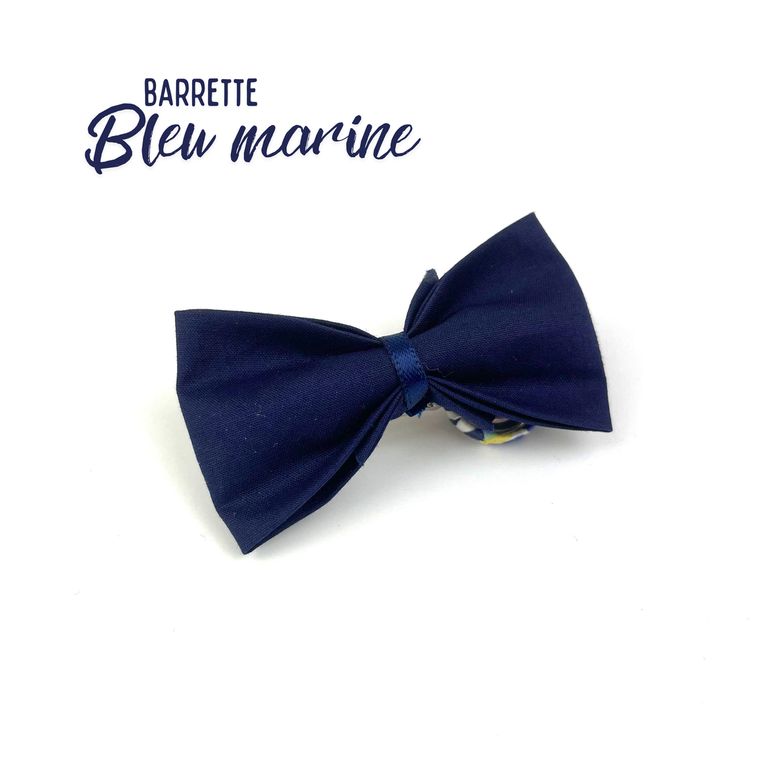 Petite Barrette "Bleu marine"