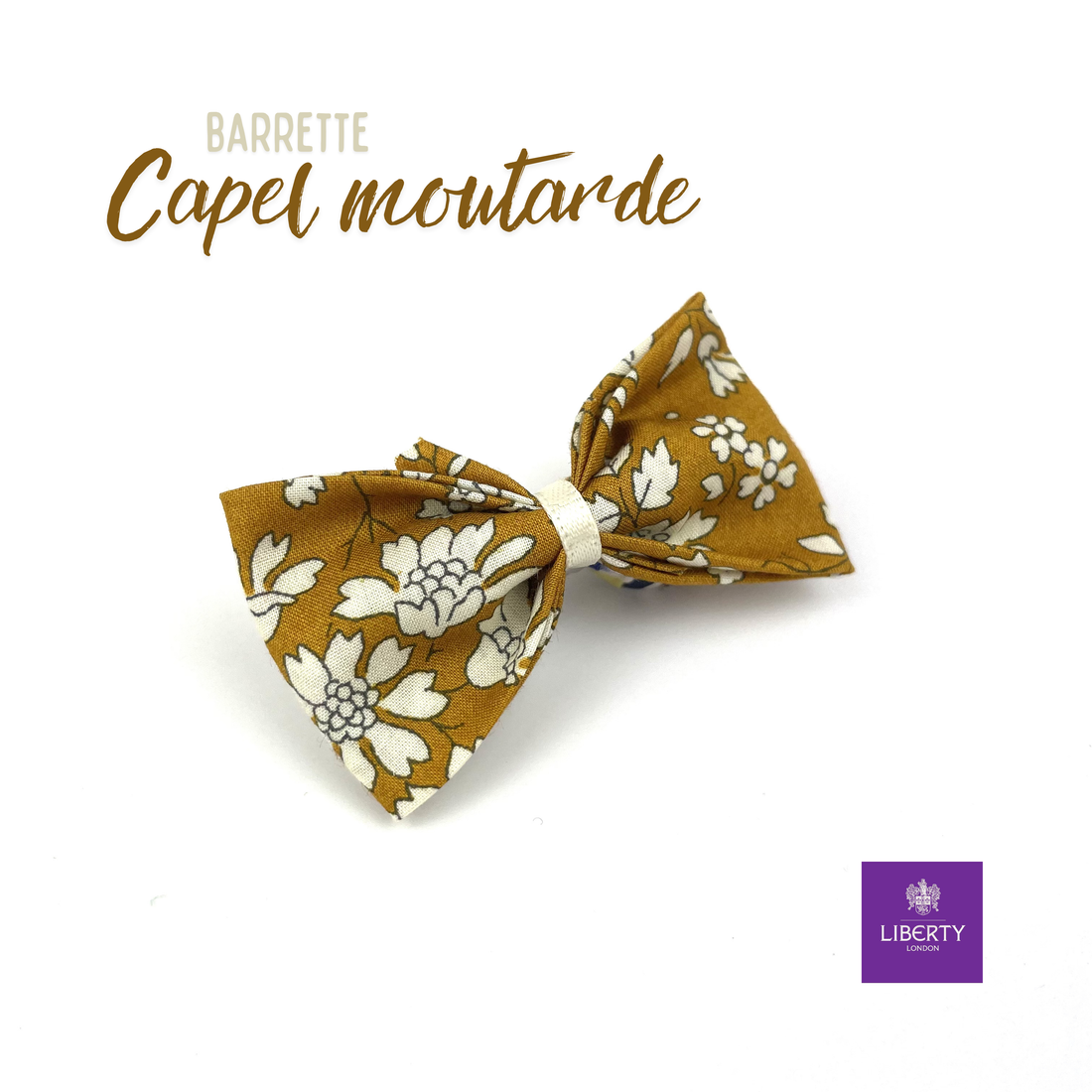 Petite Barrette Liberty "Capel moutarde"