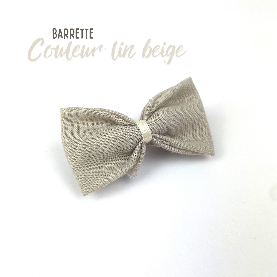 Petite Barrette "Couleur lin"