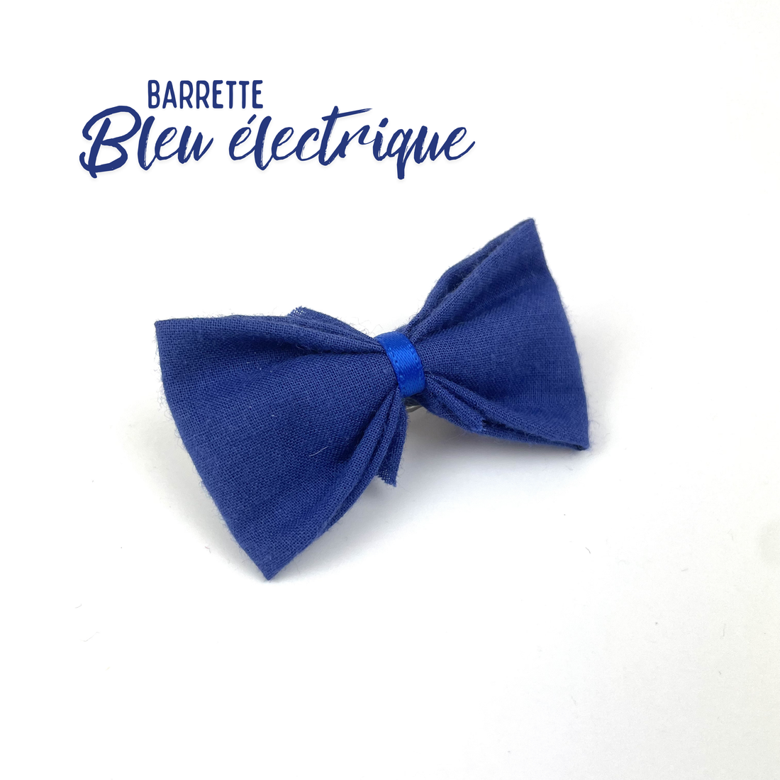 Petite Barrette "Bleu Electrique"