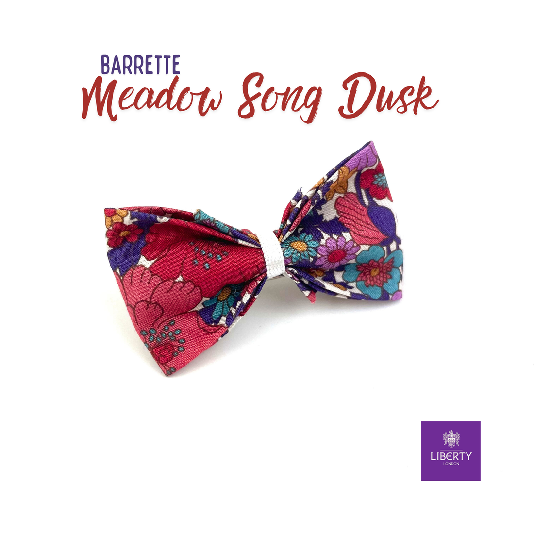 Petite Barrette Liberty "Meadow song dusk"