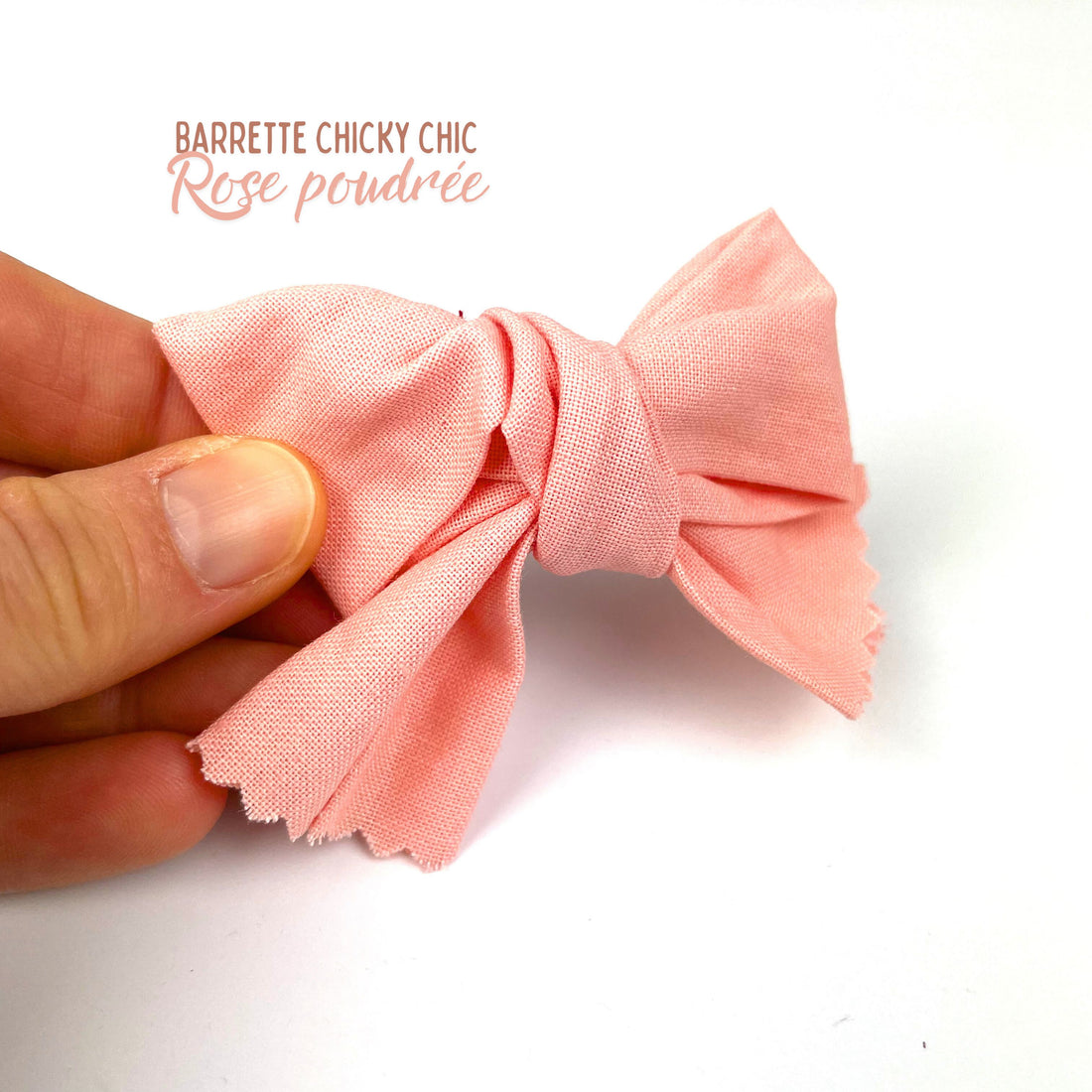 Barrette Chiky Chic "Rose poudrée"