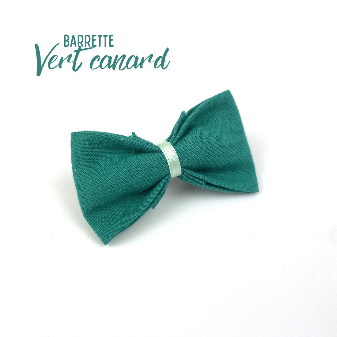 Petite Barrette "Vert canard"