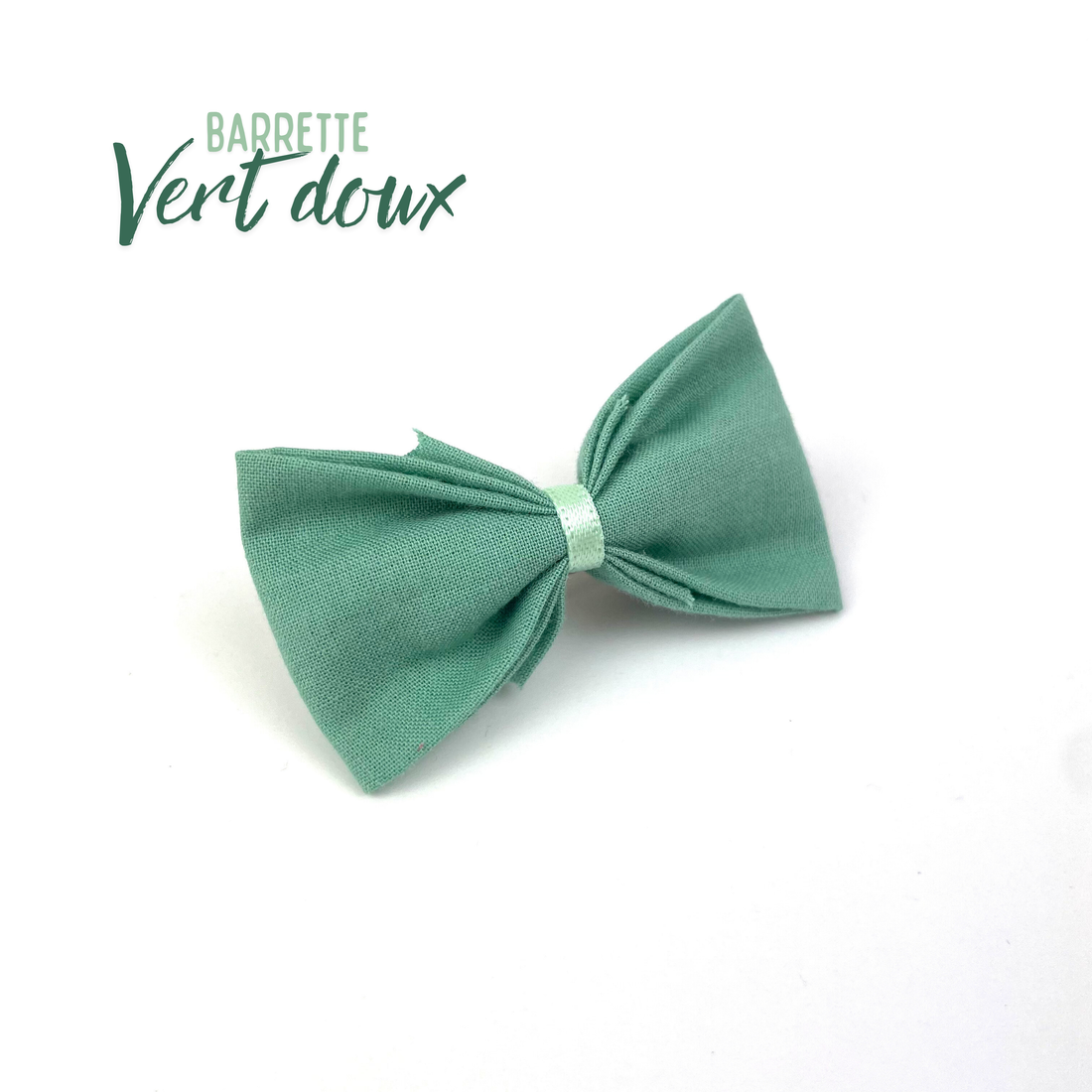 Petite Barrette "Vert doux"