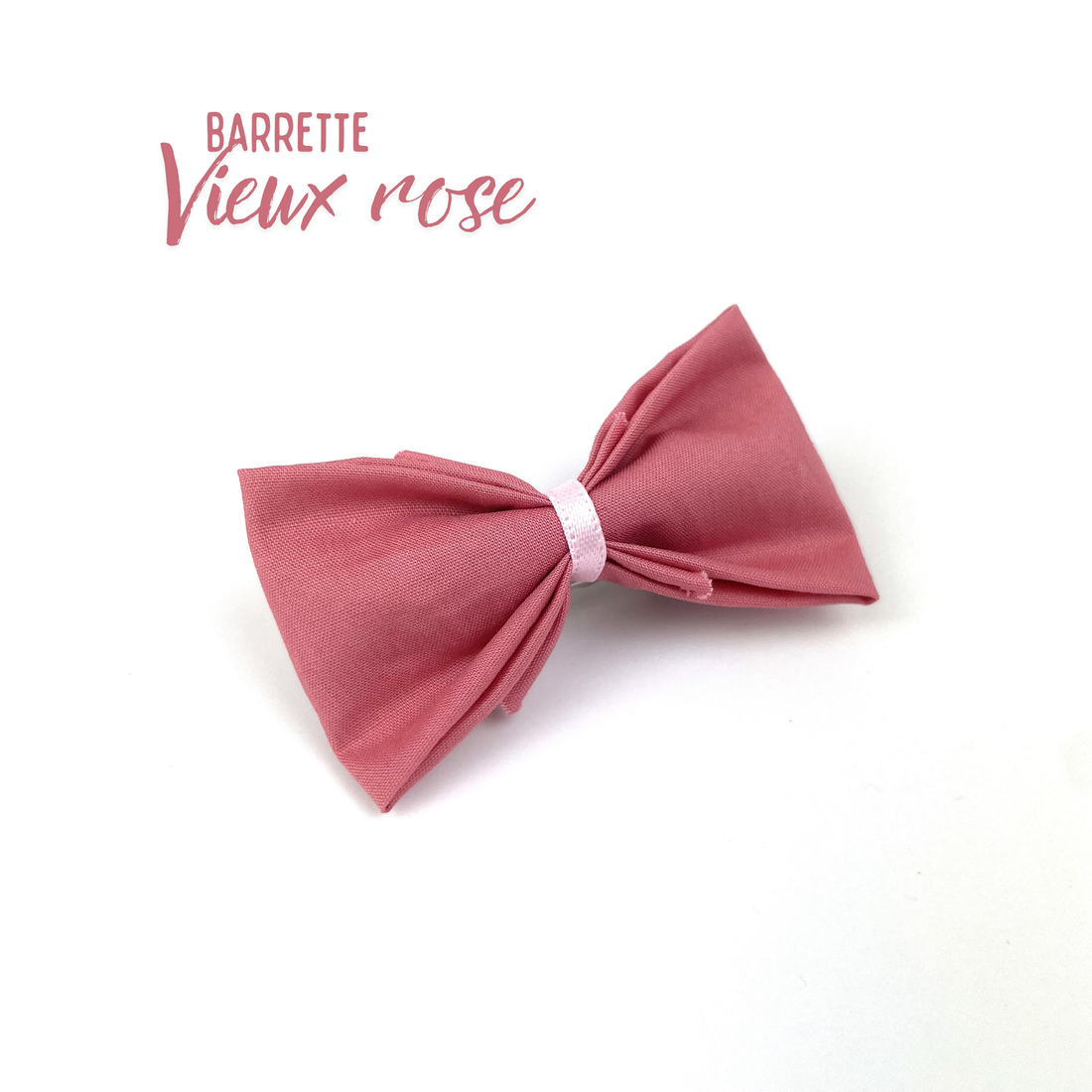 Petite Barrette "Vieux rose"