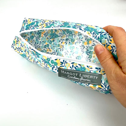 Trousse Liberty "Wiltshire bleu cristal"